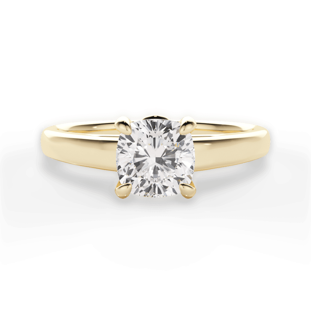 Cheryl Cushion Cut Lab Grown Diamond 18Kt Yellow Gold Engagement Ring
