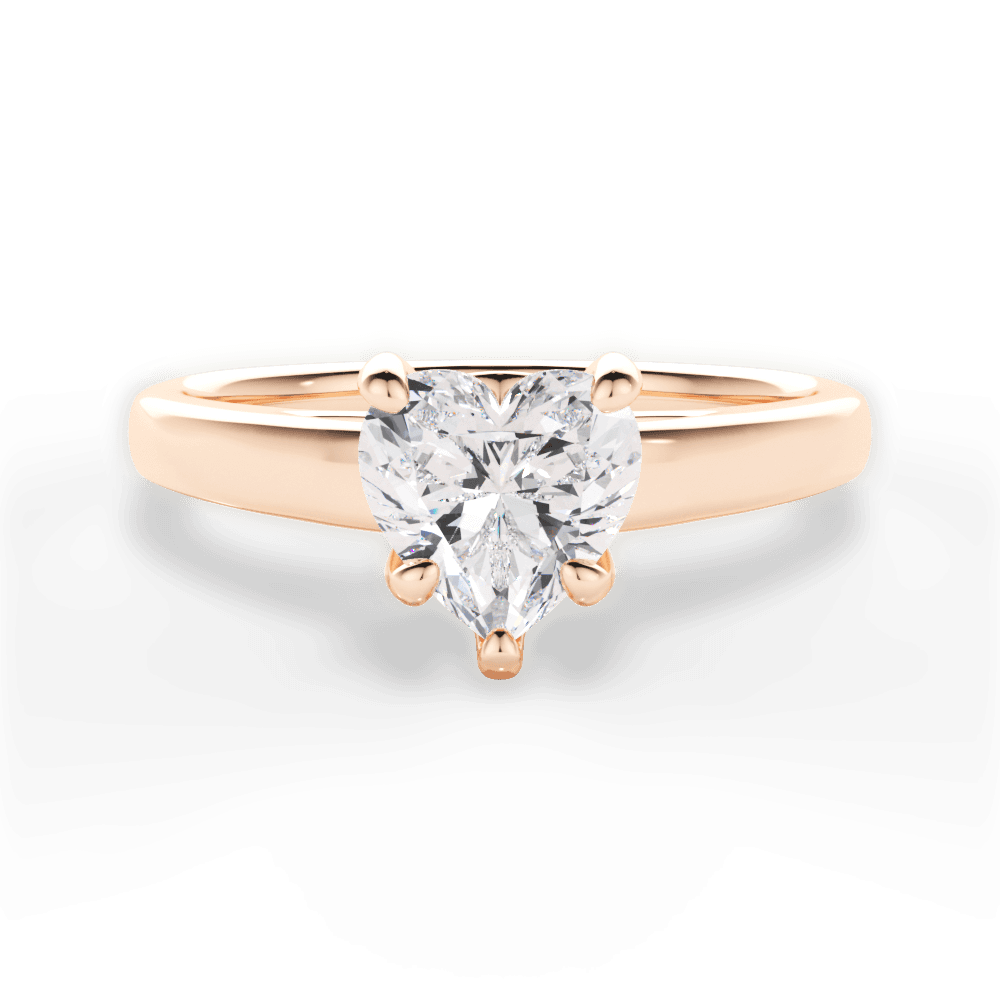 Cheryl Heart Cut Lab Grown Diamond 18Kt Rose Gold Engagement Ring