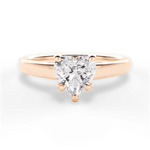 Cheryl Heart Cut Lab Grown Diamond 18Kt Rose Gold Engagement Ring