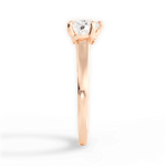 Cheryl Heart Cut Lab Grown Diamond 18Kt Rose Gold Engagement Ring - View 4
