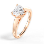 Cheryl Heart Cut Lab Grown Diamond 18Kt Rose Gold Engagement Ring - View 3