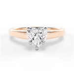 Bethany Heart Cut Lab Grown Diamond 18Kt Rose Gold Engagement Ring