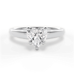 Bethany Heart Cut Lab Grown Diamond 14Kt White Gold Engagement Ring