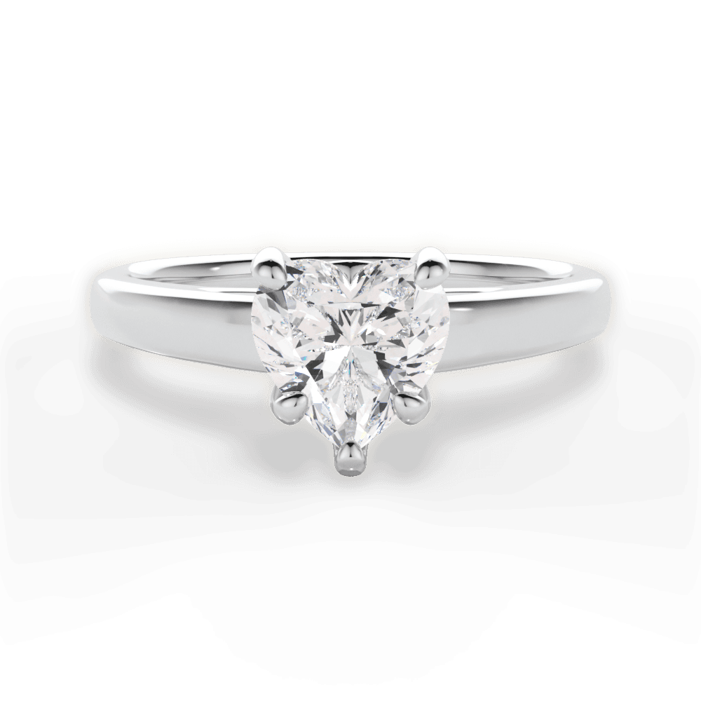 Bethany Heart Cut Lab Grown Diamond 18Kt White Gold Engagement Ring