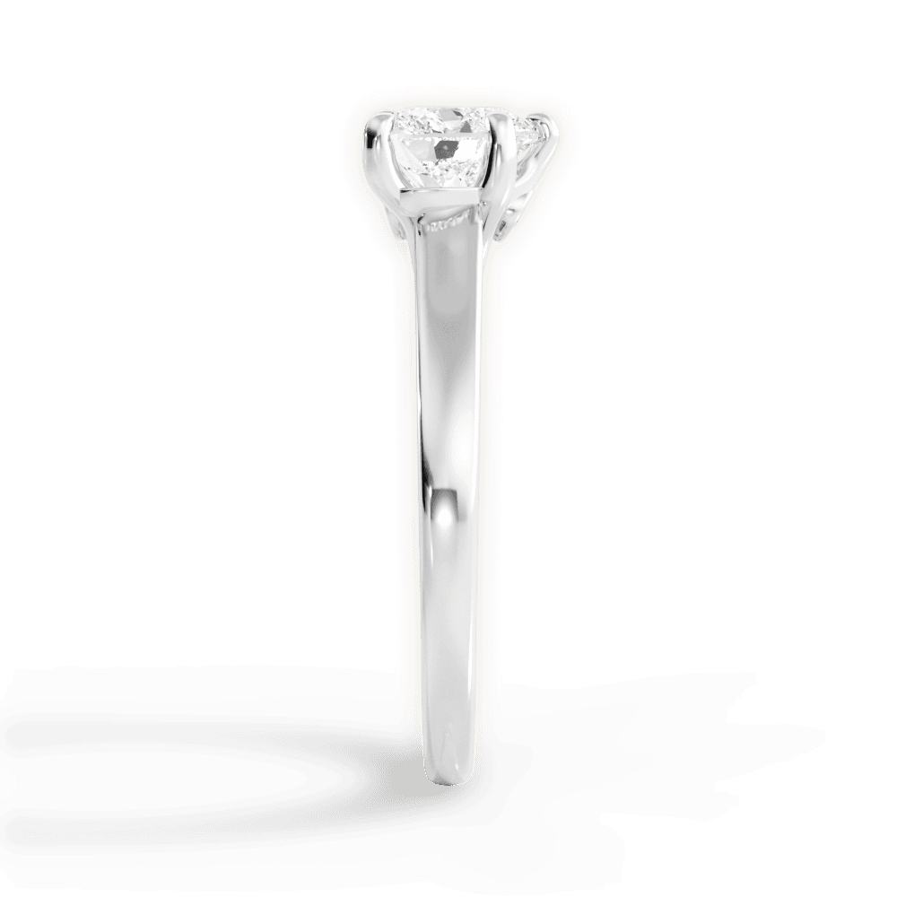 Bethany Heart Cut Lab Grown Diamond 14Kt White Gold Engagement Ring - View 3