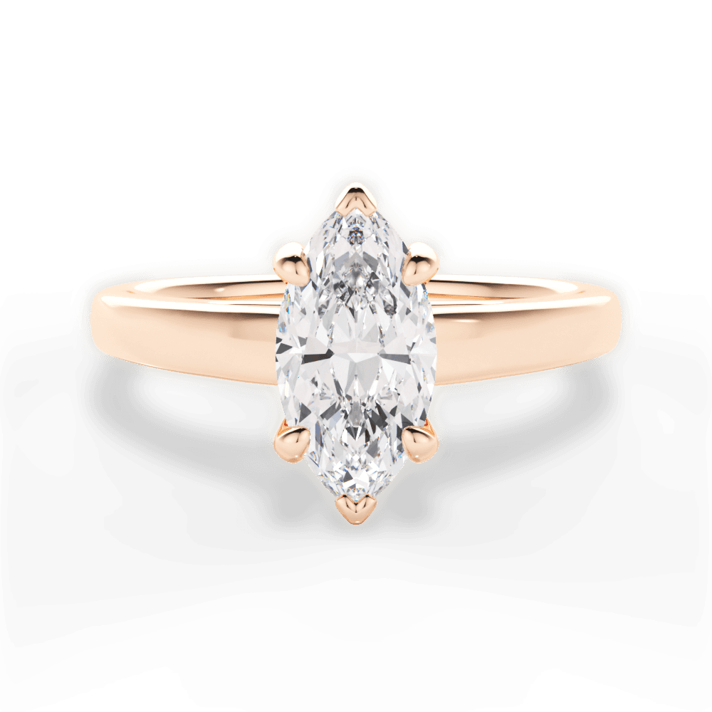 Cheryl Marquise Cut Lab Grown Diamond 18Kt Rose Gold Engagement Ring
