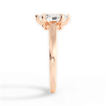 Cheryl Marquise Cut Lab Grown Diamond 18Kt Rose Gold Engagement Ring - View 4