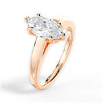 Cheryl Marquise Cut Lab Grown Diamond 18Kt Rose Gold Engagement Ring - View 3