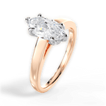 Bethany Marquise Cut Lab Grown Diamond 18Kt Rose Gold Engagement Ring - View 2