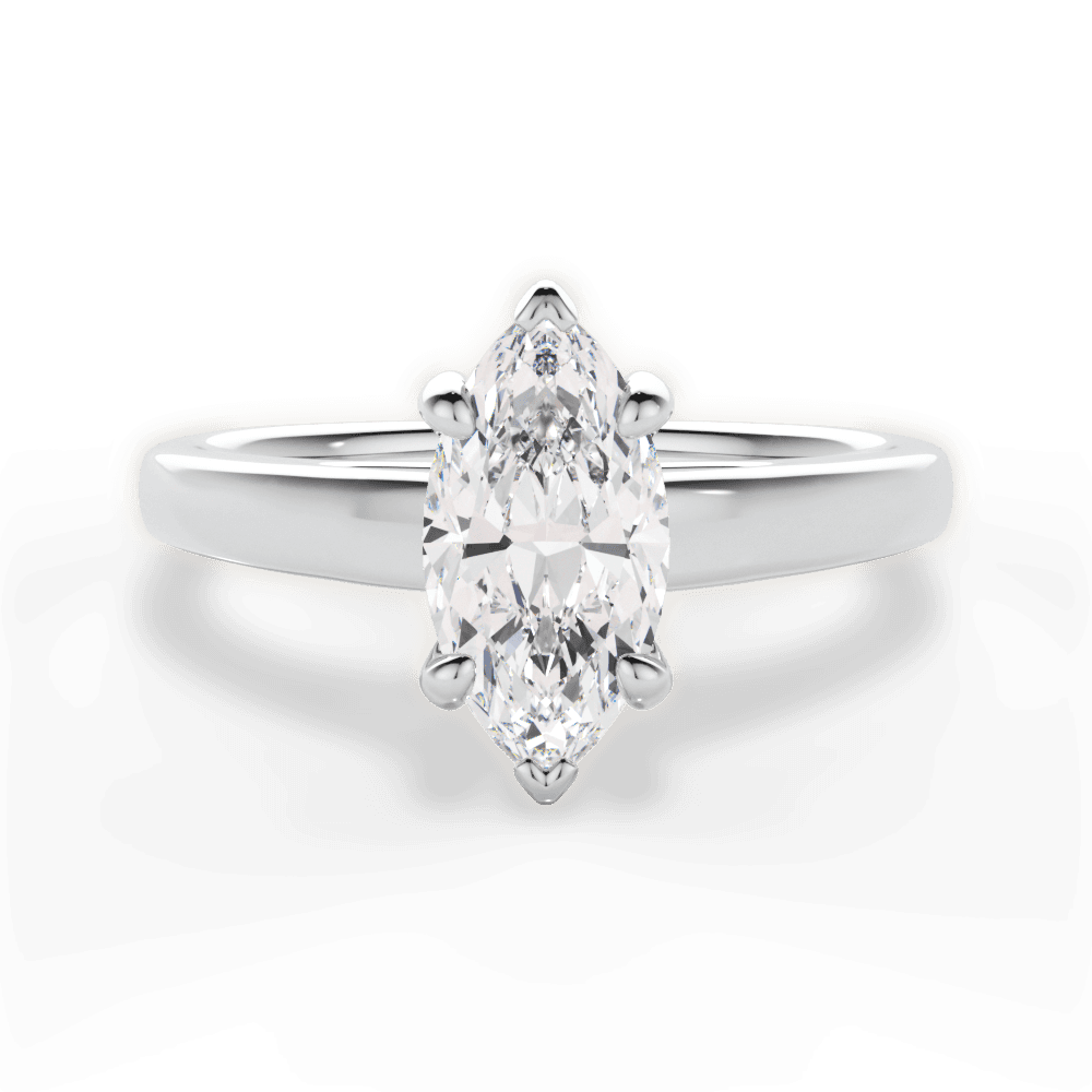 Bethany Marquise Cut Lab Grown Diamond 18Kt White Gold Engagement Ring
