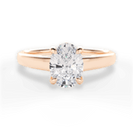 Cheryl Oval Cut Lab Grown Diamond 18Kt Rose Gold Engagement Ring