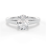 Bethany Oval Cut Lab Grown Diamond 18Kt White Gold Engagement Ring