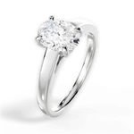 Bethany Oval Cut Lab Grown Diamond Platinum Engagement Ring - View 3