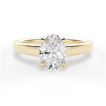 Cheryl Oval Cut Lab Grown Diamond 18Kt Yellow Gold Engagement Ring