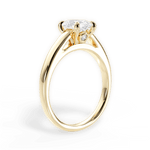 Cheryl Oval Cut Lab Grown Diamond 18Kt Yellow Gold Engagement Ring - View 3