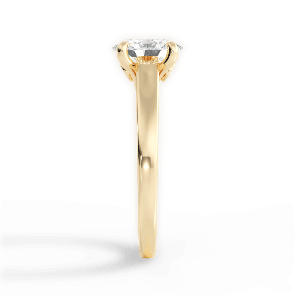 Cheryl Oval Cut Lab Grown Diamond 18Kt Yellow Gold Engagement Ring - View 2