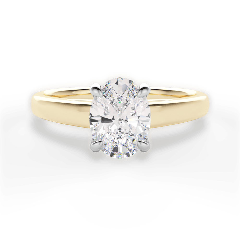 Bethany Oval Cut Lab Grown Diamond 18Kt Yellow Gold Engagement Ring