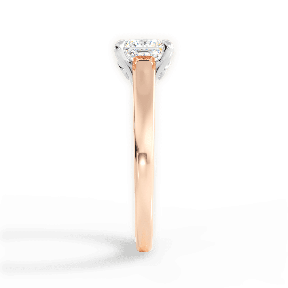 Bethany Princess Cut Lab Grown Diamond 18Kt Rose Gold Engagement Ring - View 2