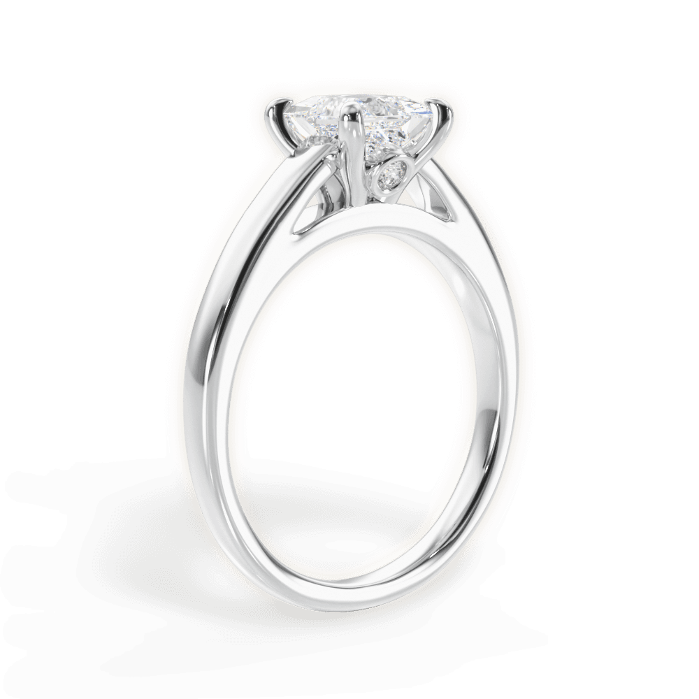 Bethany Princess Cut Lab Grown Diamond 14Kt White Gold Engagement Ring - View 2