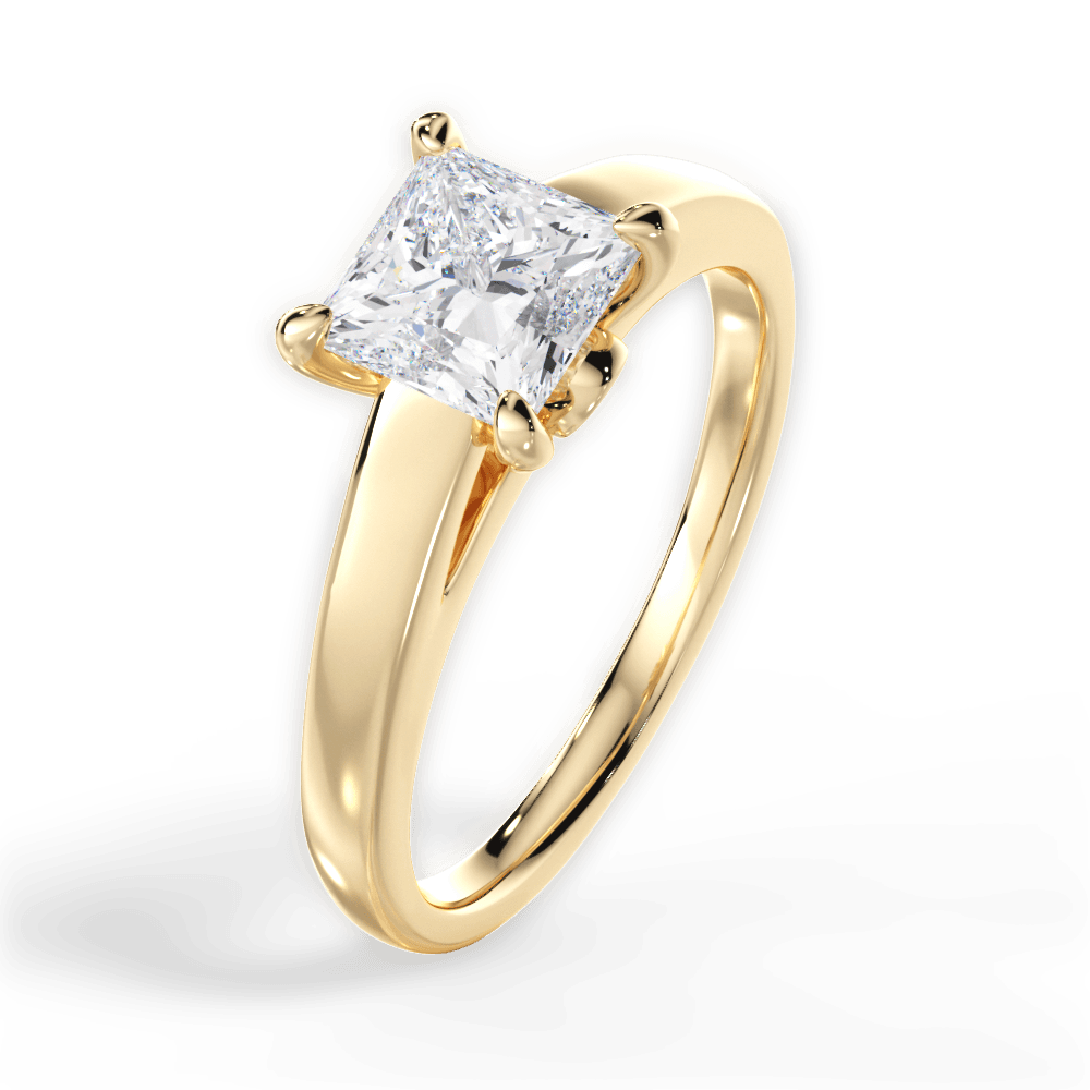 Cheryl Princess Cut Lab Grown Diamond 18Kt Yellow Gold Engagement Ring - View 2