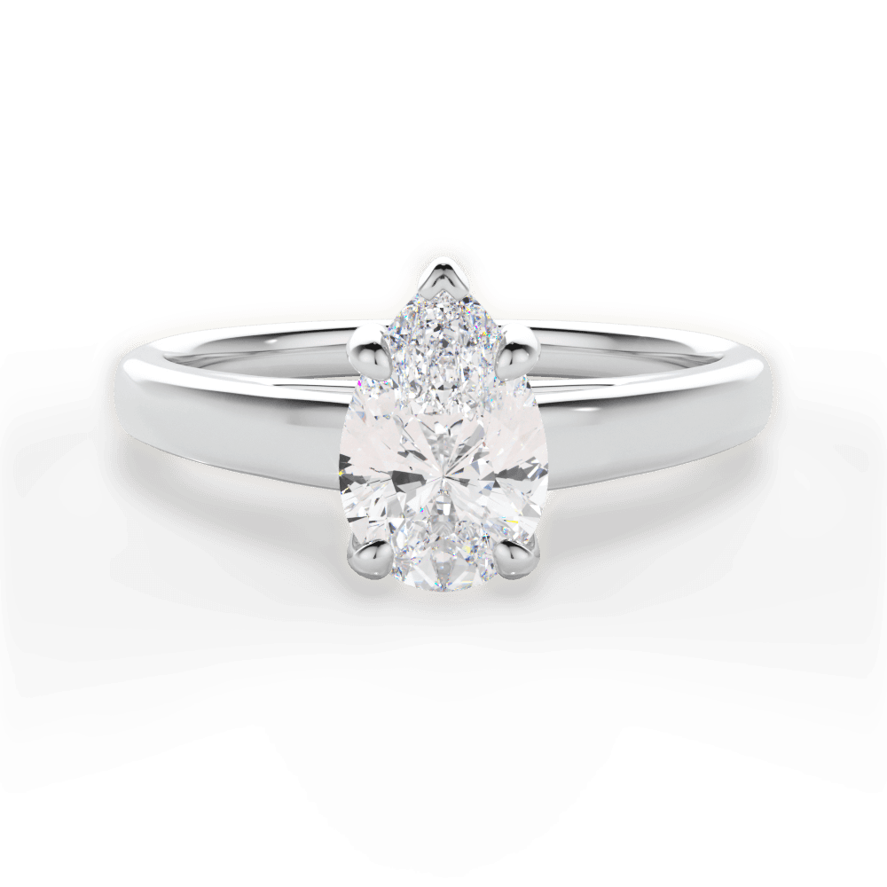 Bethany Pear Cut Lab Grown Diamond Platinum Engagement Ring
