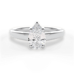 Bethany Pear Cut Lab Grown Diamond 14Kt White Gold Engagement Ring