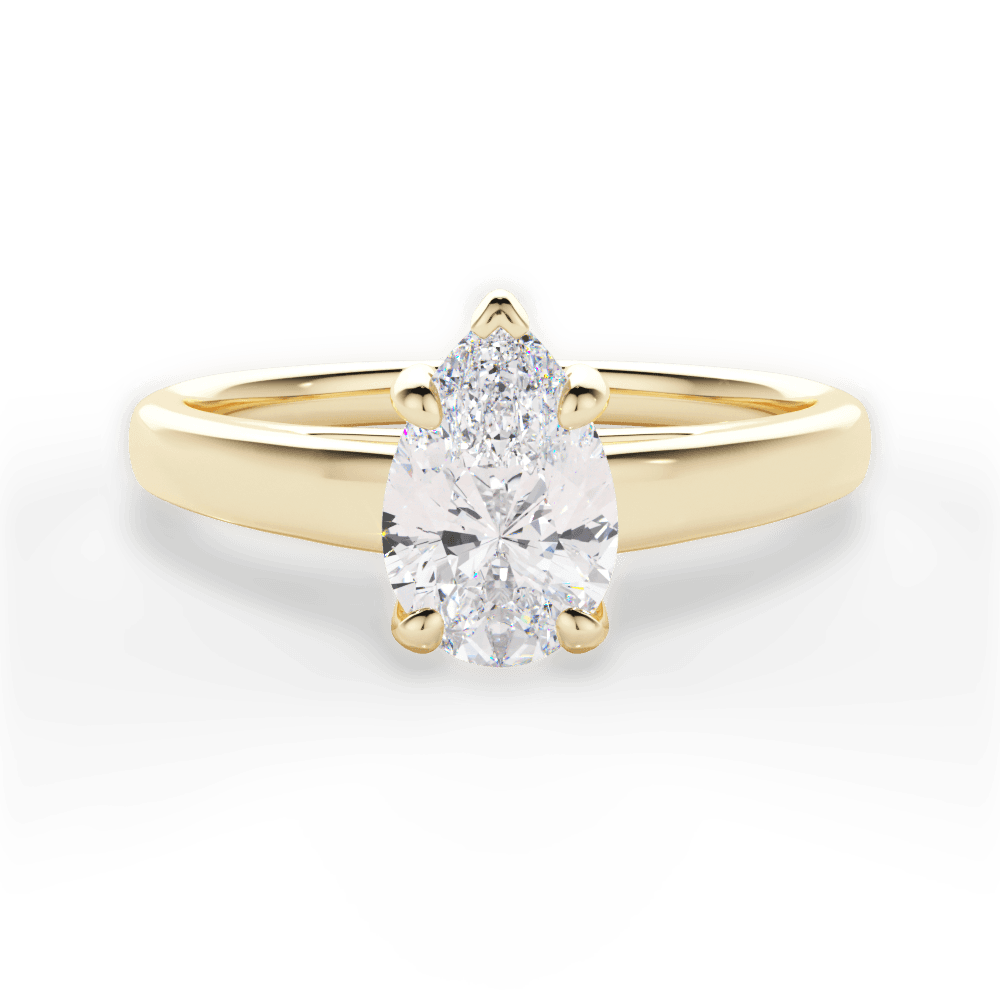 Cheryl Pear Cut Lab Grown Diamond 18Kt Yellow Gold Engagement Ring