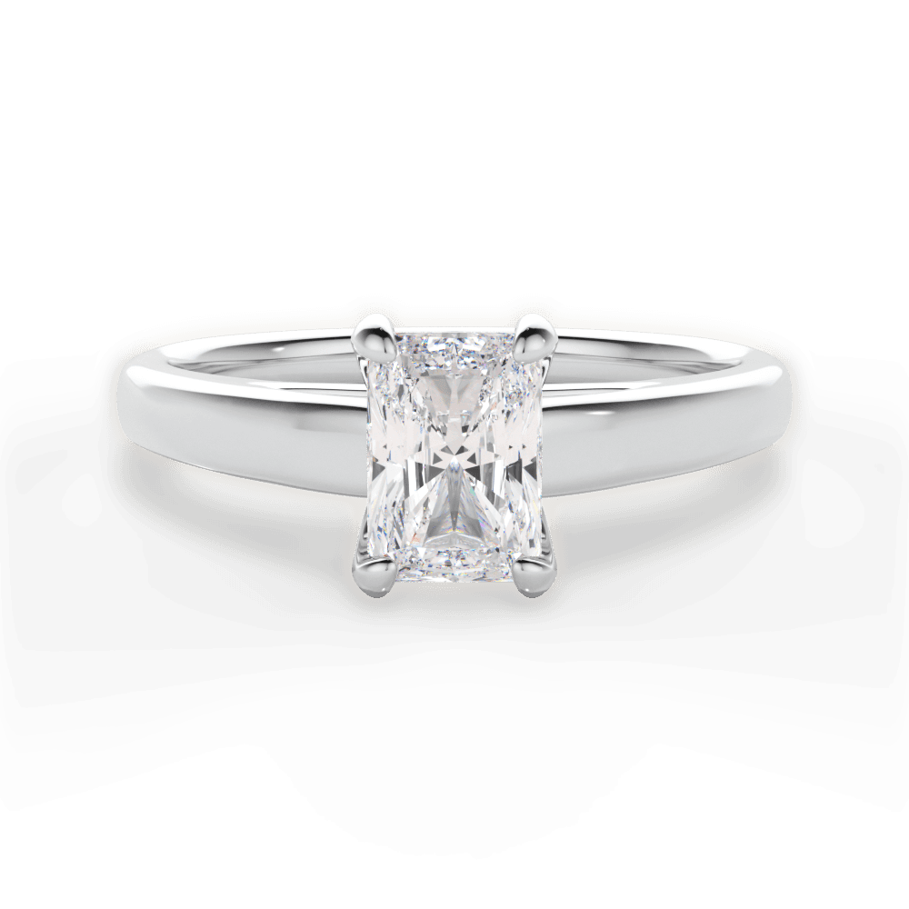 Bethany Radiant Cut Lab Grown Diamond Platinum Engagement Ring