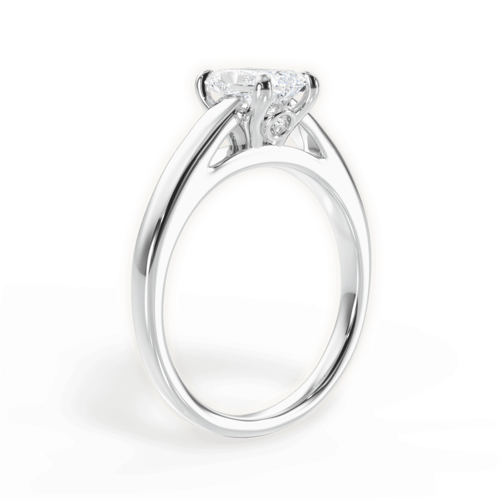 Bethany Radiant Cut Lab Grown Diamond 18Kt White Gold Engagement Ring - View 2