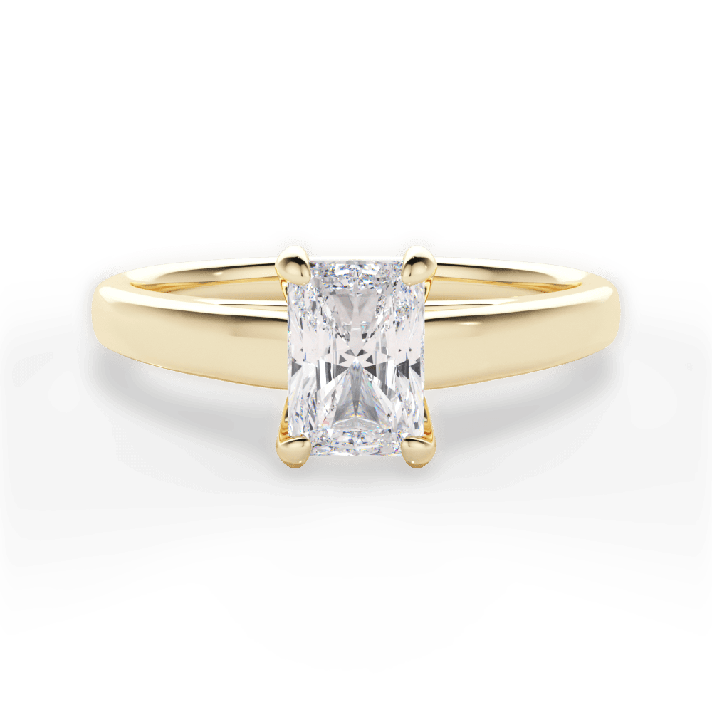 Cheryl Radiant Cut Lab Grown Diamond 18Kt Yellow Gold Engagement Ring