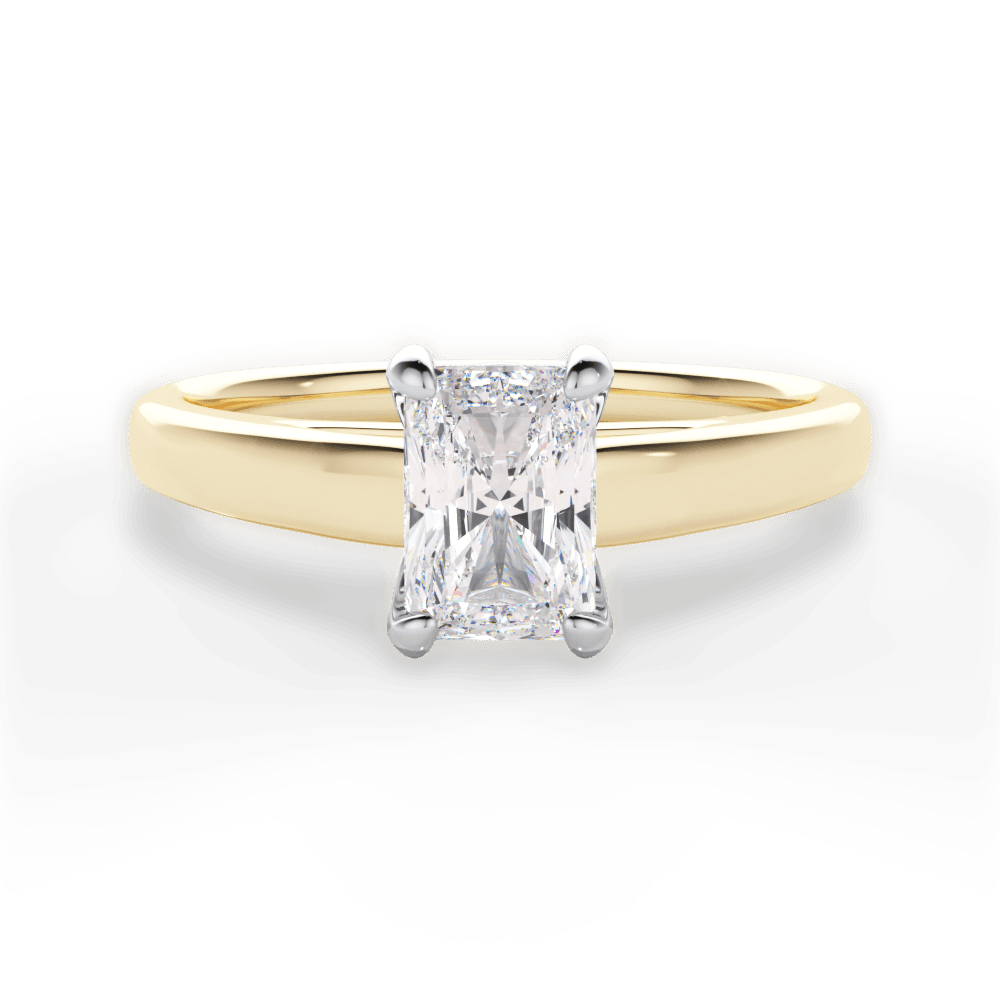 Bethany Radiant Cut Lab Grown Diamond 18Kt Yellow Gold Engagement Ring