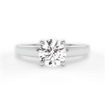 Bethany Round Cut Lab Grown Diamond 18Kt White Gold Engagement Ring