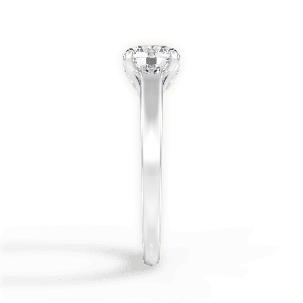 Bethany Round Cut Lab Grown Diamond Platinum Engagement Ring - View 2