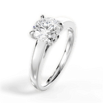 Bethany Round Cut Lab Grown Diamond 18Kt White Gold Engagement Ring - View 4