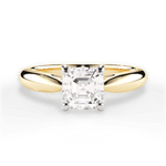 Amy Asscher Cut Lab Grown Diamond 18Kt Yellow Gold Engagement Ring