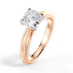 Amy Cushion Cut Lab Grown Diamond 18Kt Rose Gold Engagement Ring - View 3