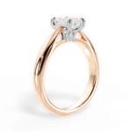 Amy Emerald Cut Lab Grown Diamond 18Kt Rose Gold Engagement Ring - View 2