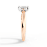 Amy Emerald Cut Lab Grown Diamond 18Kt Rose Gold Engagement Ring - View 3