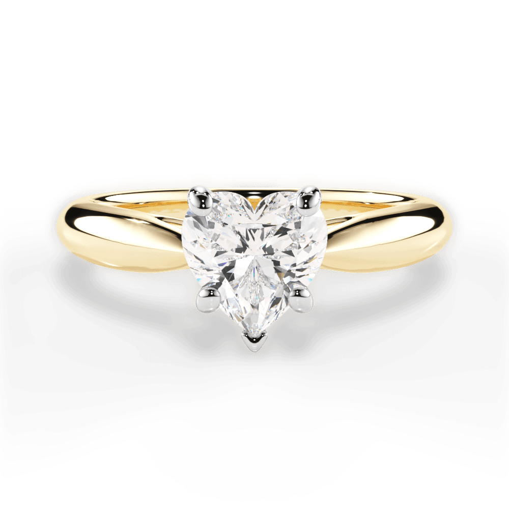 Amy Heart Cut Lab Grown Diamond 18Kt Yellow Gold Engagement Ring