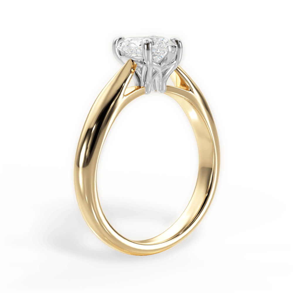 Amy Heart Cut Lab Grown Diamond 18Kt Yellow Gold Engagement Ring - View 3