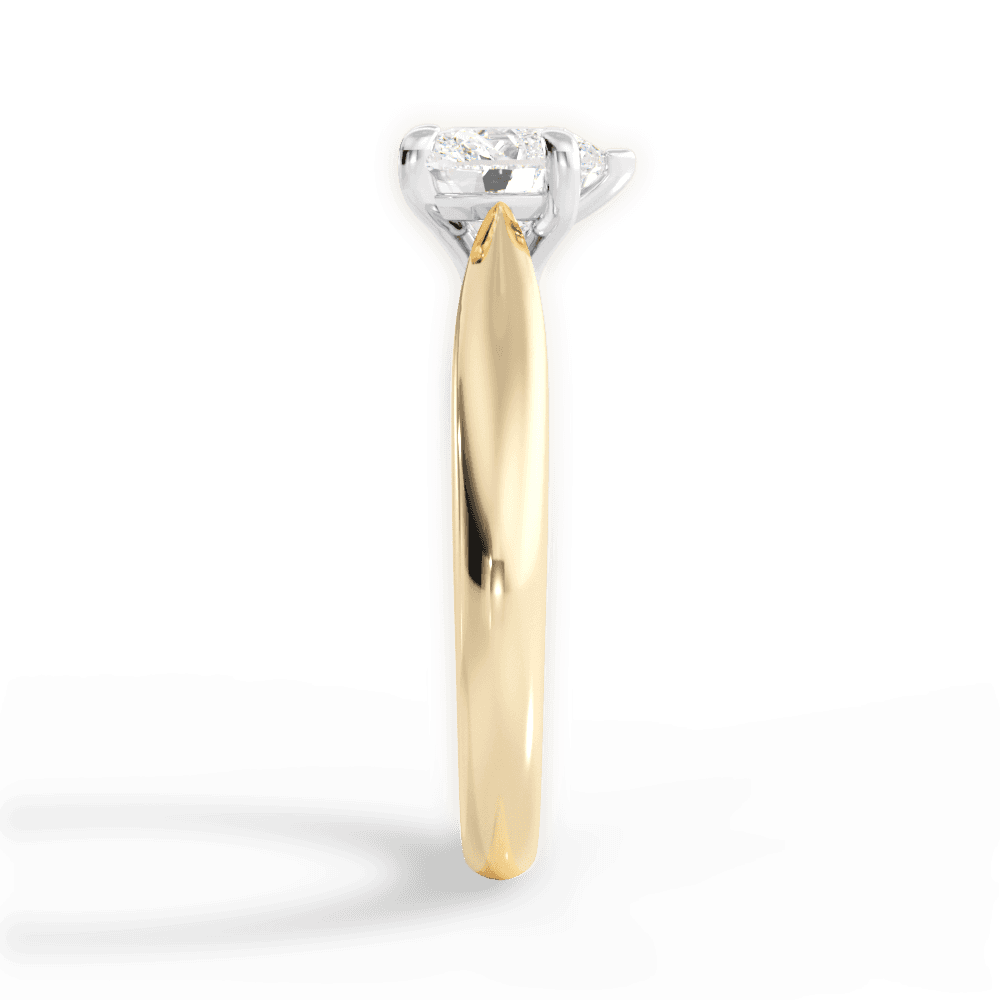 Amy Heart Cut Lab Grown Diamond 18Kt Yellow Gold Engagement Ring - View 2