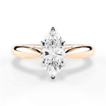 Amy Marquise Cut Lab Grown Diamond 18Kt Rose Gold Engagement Ring