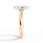 Amy Marquise Cut Lab Grown Diamond 18Kt Rose Gold Engagement Ring - View 4