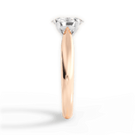 Amy Oval Cut Lab Grown Diamond 18Kt Rose Gold Engagement Ring - View 2