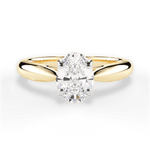 Amy Oval Cut Lab Grown Diamond 18Kt Yellow Gold Engagement Ring