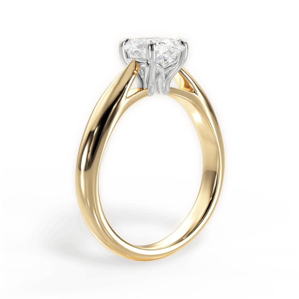 Amy Oval Cut Lab Grown Diamond 18Kt Yellow Gold Engagement Ring - View 4