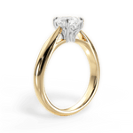 Amy Oval Cut Lab Grown Diamond 18Kt Yellow Gold Engagement Ring - View 4