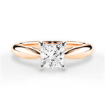 Amy Princess Cut Lab Grown Diamond 18Kt Rose Gold Engagement Ring