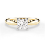 Amy Princess Cut Lab Grown Diamond 18Kt Yellow Gold Engagement Ring