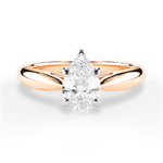 Amy Pear Cut Lab Grown Diamond 18Kt Rose Gold Engagement Ring
